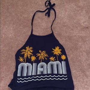 fashion nova blue Miami halter